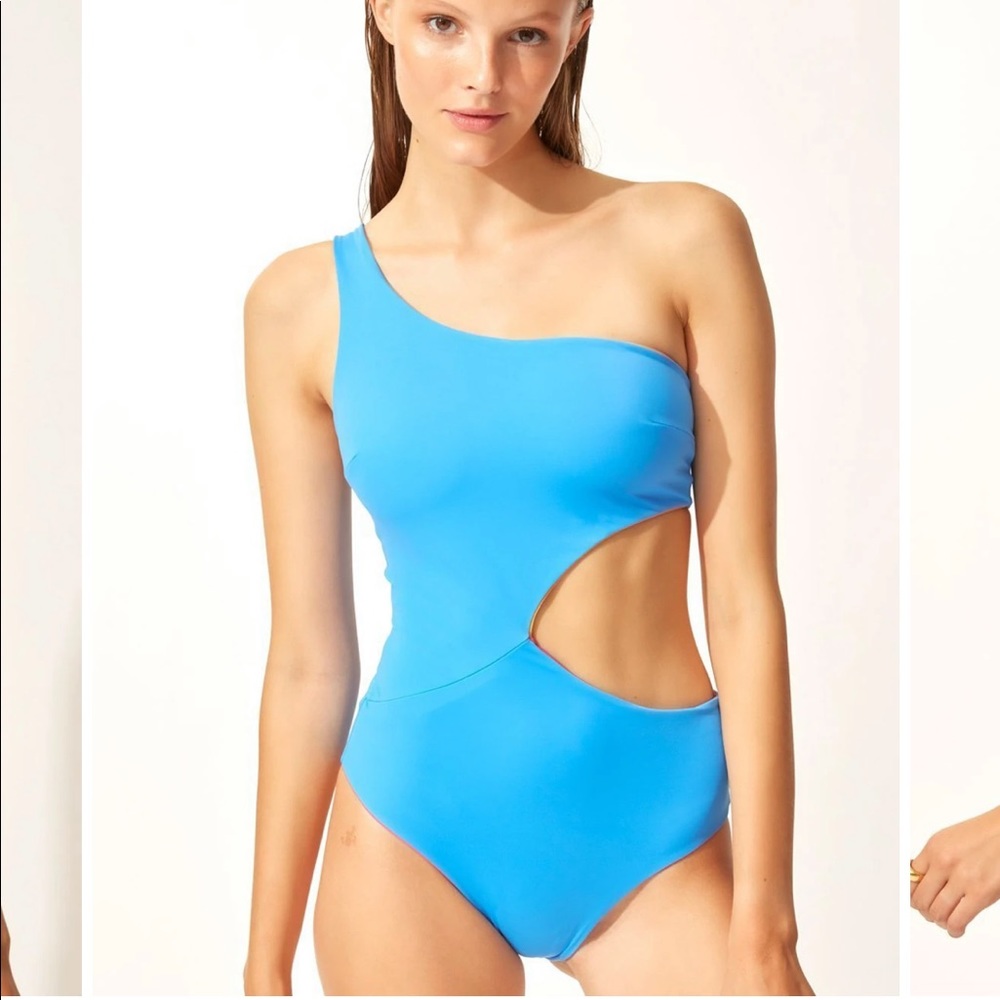 NWT SOLID & STRIPED Reversible Claudia One Piece
